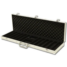 Load image into Gallery viewer, 600 Striped Dice Poker Chip Set with Aluminum Case
