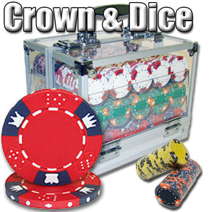 600 Crown & Dice Poker Chip Set with Acrylic Case
