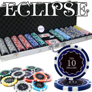 600 Eclipse Poker Chip Set with Aluminum Case