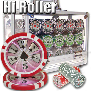 600 High Roller Poker Chip Set with Acrylic Case