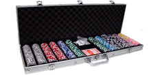 Load image into Gallery viewer, 600 High Roller Poker Chip Set with Aluminum Case
