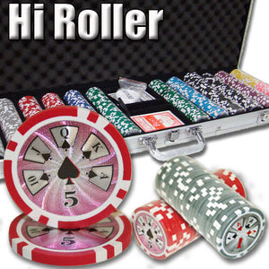 600 High Roller Poker Chip Set with Aluminum Case