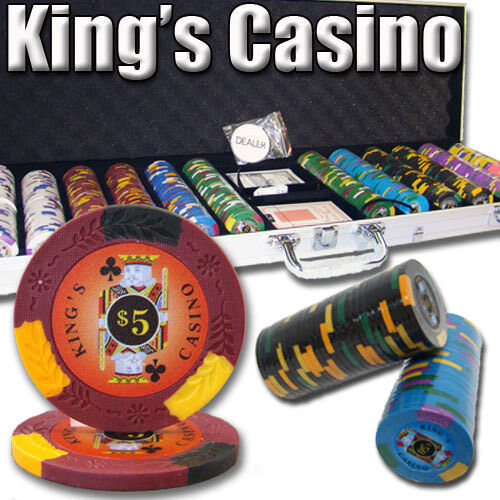 600 Kings Casino Poker Chip Set with Aluminum Case