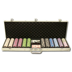 600 Milano Clay Poker Chip Set with Aluminum Case