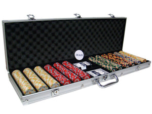 600 Nile Club Ceramic Poker Chip Set with Aluminum Case