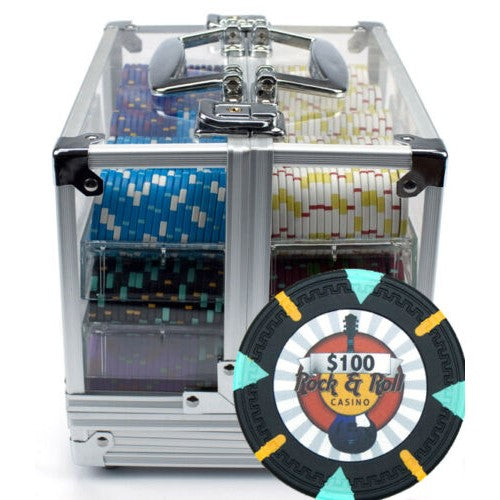 600 Rock & Roll Poker Chip Set with Acrylic Case