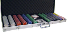 Load image into Gallery viewer, 600 Suited Poker Chip Set with Aluminum Case