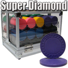 Load image into Gallery viewer, 600 Super Diamond Poker Chip Set with Acrylic Case