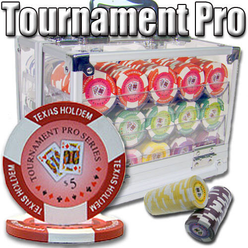 600 Tournament Pro Poker Chip Set with Acrylic Case
