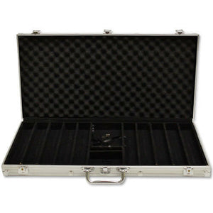 750 Striped Dice Poker Chip Set with Aluminum Case