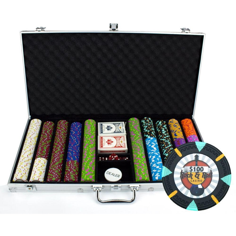 750 Rock & Roll Poker Chip Set with Aluminum Case