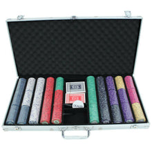 Load image into Gallery viewer, 750 Scroll Ceramic Poker Chip Set with Aluminum Case
