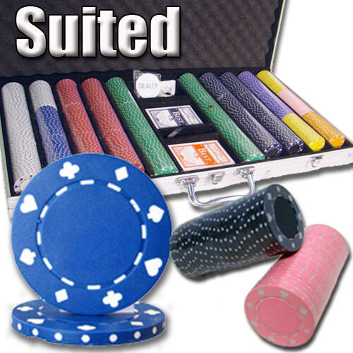 750 Suited Poker Chip Set with Aluminum Case
