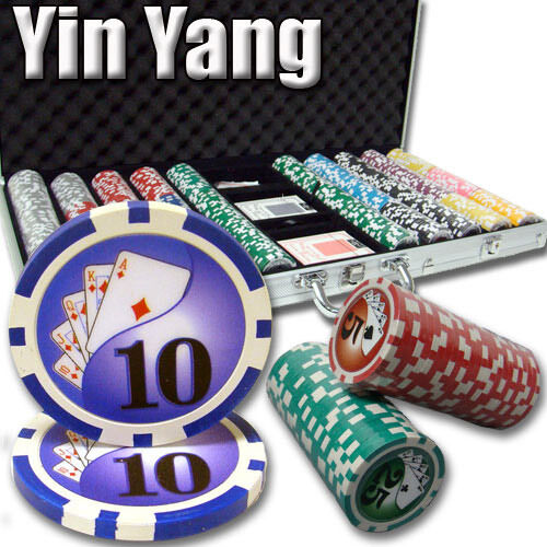 750 Yin Yang Poker Chip Set with Aluminum Case