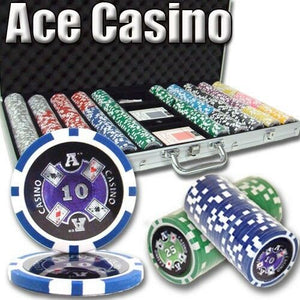 750 Ace Casino Poker Chip Set with Aluminum Case