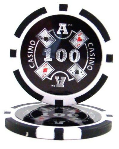 (25) $100 Ace Casino Poker Chips