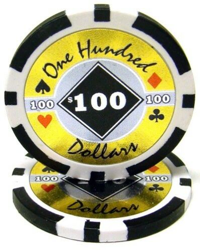 (25) $100 Black Diamond Poker Chips