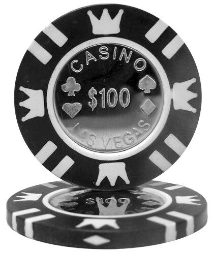 (25) $100 Coin Inlay Poker Chips