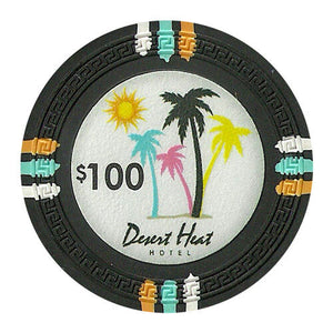 (25) $100 Desert Heat Poker Chips