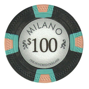 (25) $100 Milano Poker Chips