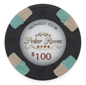 (25) $100 Monaco Club Poker Chips