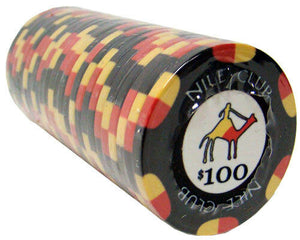 (25) $100 Nile Club Poker Chips