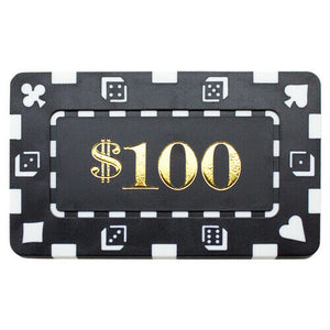 (5) $100 Poker Plaques