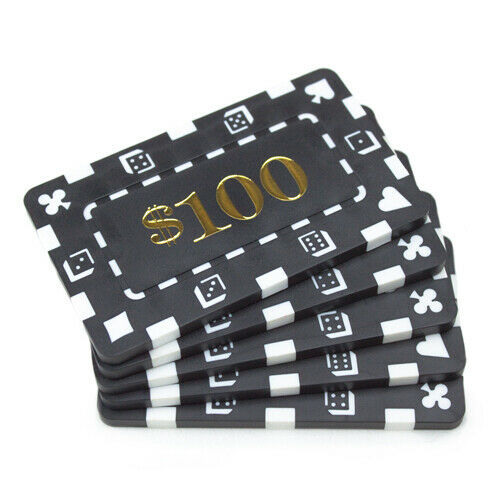 (5) $100 Poker Plaques