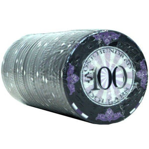 (25) $100 Scroll Poker Chips