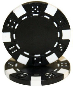 Striped Dice Poker Chip Sample Set
