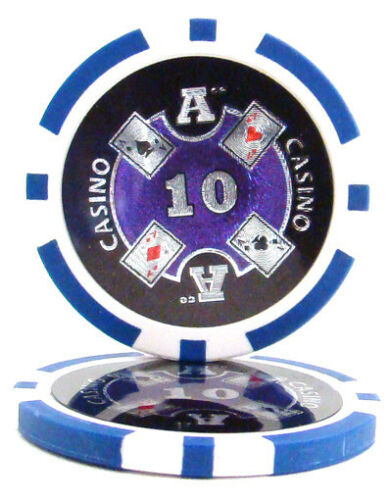 (25) $10 Ace Casino Poker Chips