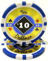 Blue $10 Black Diamond poker chip
