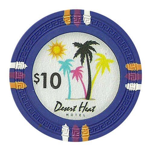 (25) $10 Desert Heat Poker Chips