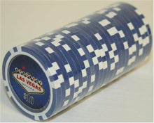 Load image into Gallery viewer, (25) $10 Las Vegas Poker Chips
