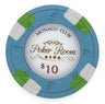 Blue $10 Monaco Club poker chip