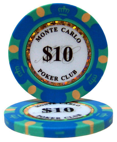 (25) $10 Monte Carlo Poker Chips