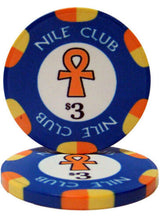 Load image into Gallery viewer, (25) $3 Nile Club Poker Chips