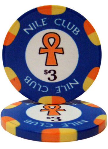 (25) $3 Nile Club Poker Chips