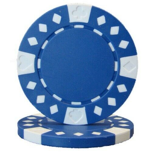 (25) Blue Diamond Suited Poker Chips
