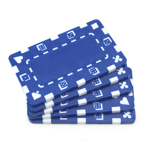 (5) Blue Poker Plaques