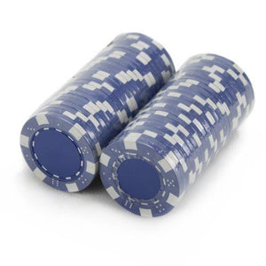 (25) Blue Striped Dice Poker Chips