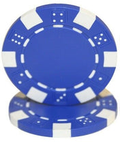 Load image into Gallery viewer, (25) Blue Striped Dice Poker Chips