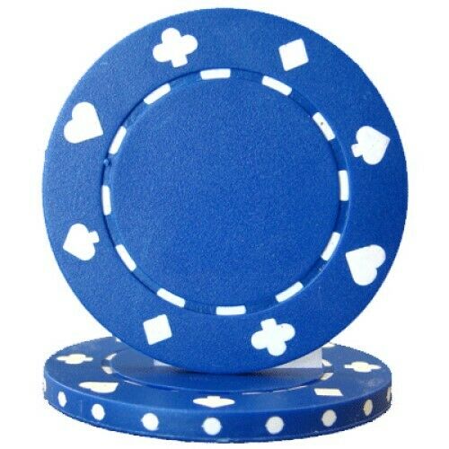 (25) Blue Suited Poker Chips