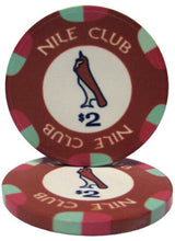 Load image into Gallery viewer, (25) $2 Nile Club Poker Chips