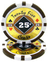 Brown 25¢ Black Diamond poker chip