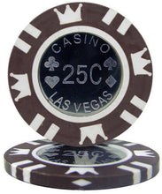 Load image into Gallery viewer, (25) 25 Cent Coin Inlay Poker Chips