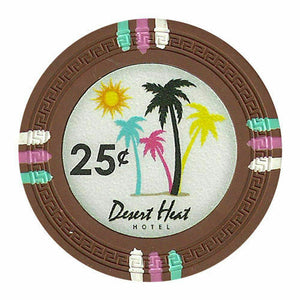 (25) 25 Cent Desert Heat Poker Chips