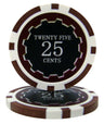 Brown 25¢ Eclipse poker chip