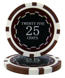 (25) 25 Cent Eclipse Poker Chips