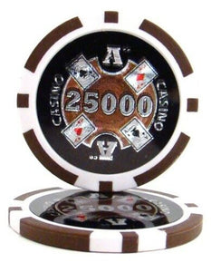 (25) $25000 Ace Casino Poker Chips